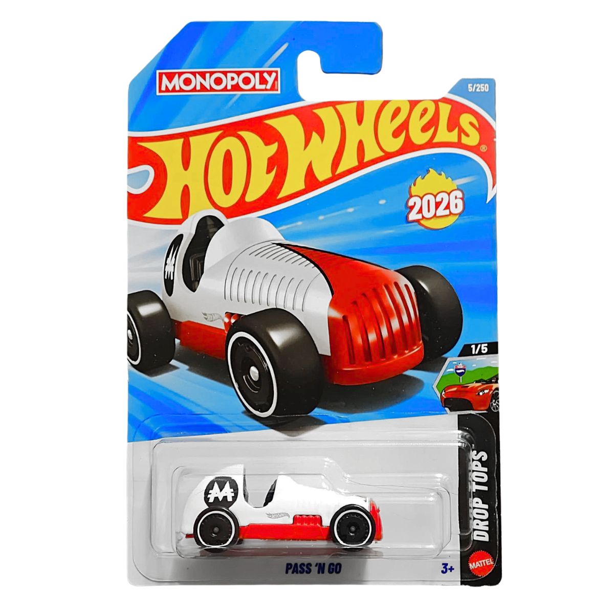 Hot Wheels Auto Pass' N Gasser 5/250 Monopoly Drop Tops