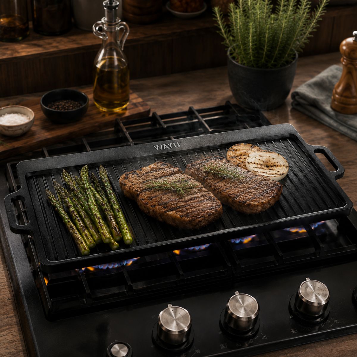 Plancha Hierro Fundido de 50x23cm Wayu