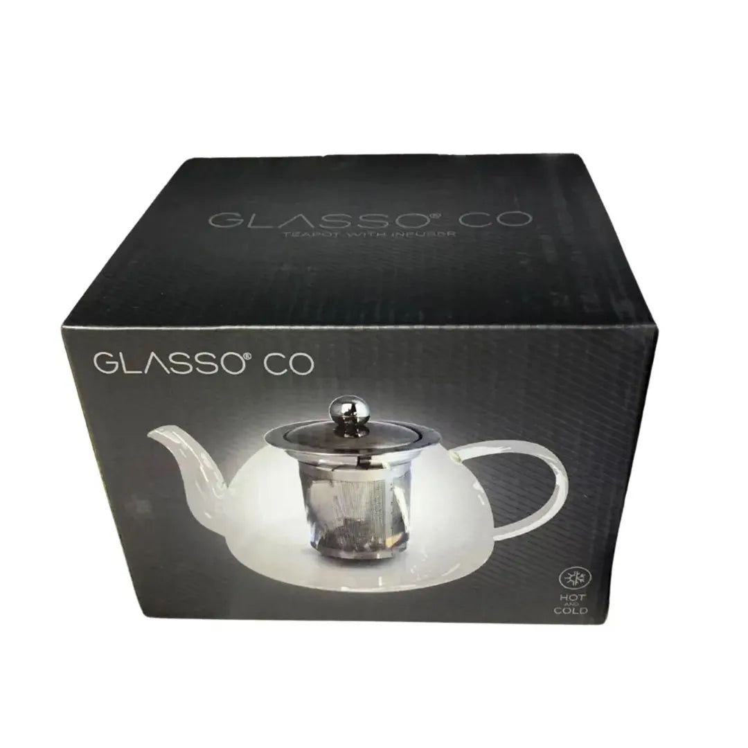 Tetera De Vidrio 1 Litro Con Infusor Marca Glasso