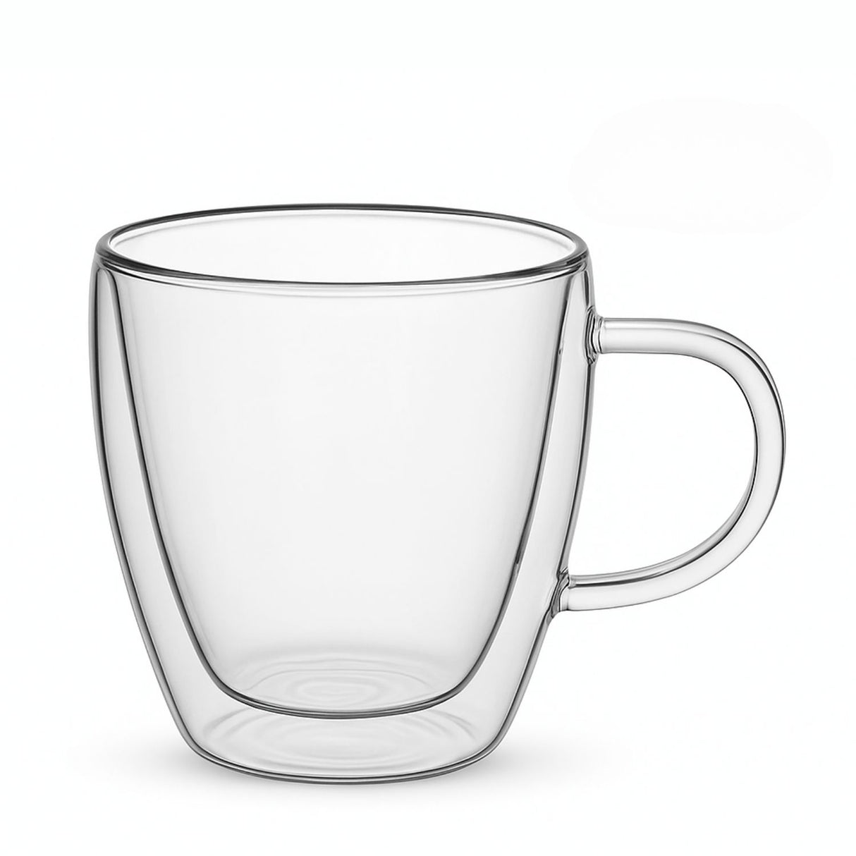 Taza Vidrio Doble Pared 250mL Transparente Café Té