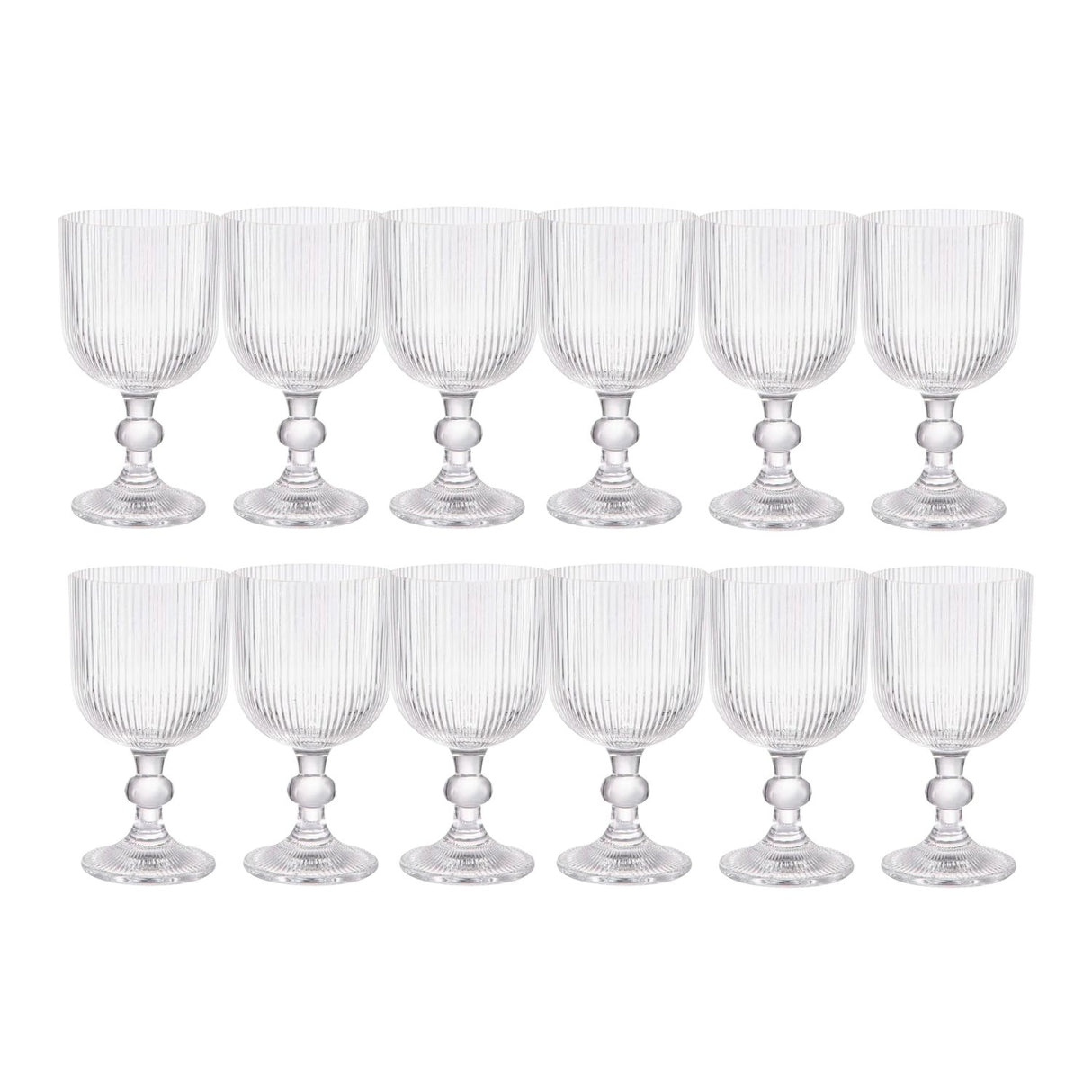 Set 12 Copas Vino Talladas 360mL Lisa Allegra De Vidrio | Disparo.cl