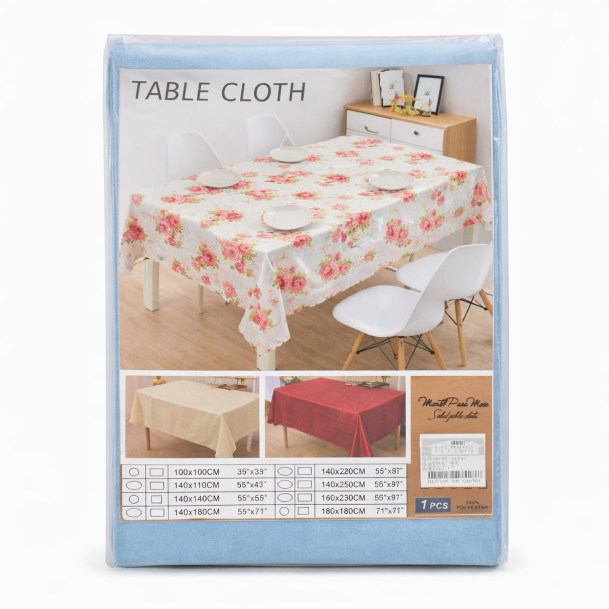 Mantel de Mesa Antimanchas 140x220 cm para Mesa Rectangular Celeste | Disparo.cl