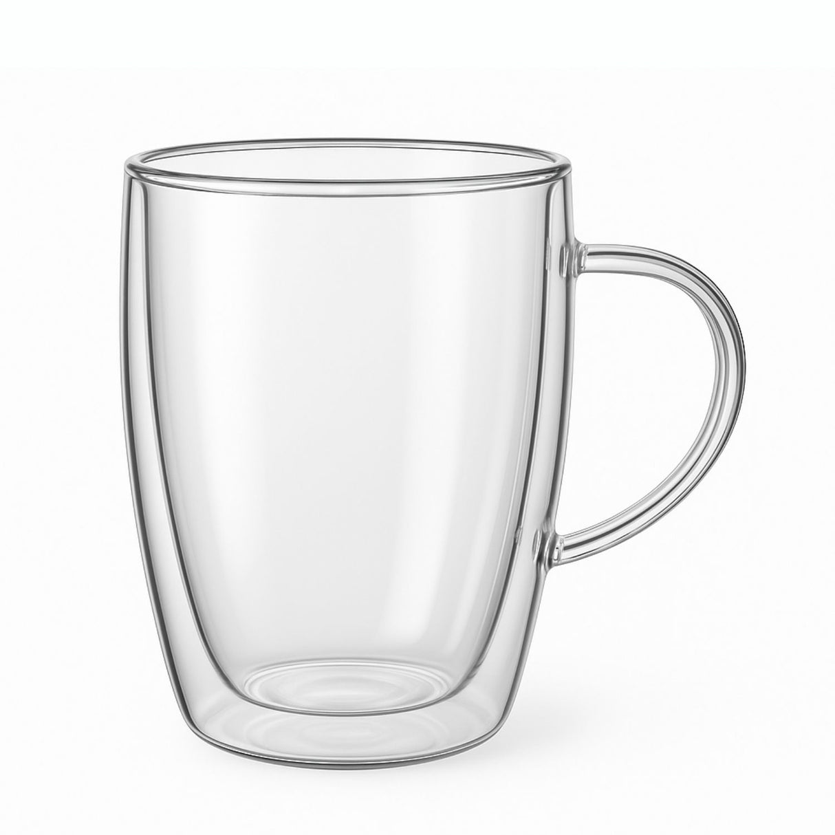 Taza Vidrio Doble Pared 450mL Transparente Té Café