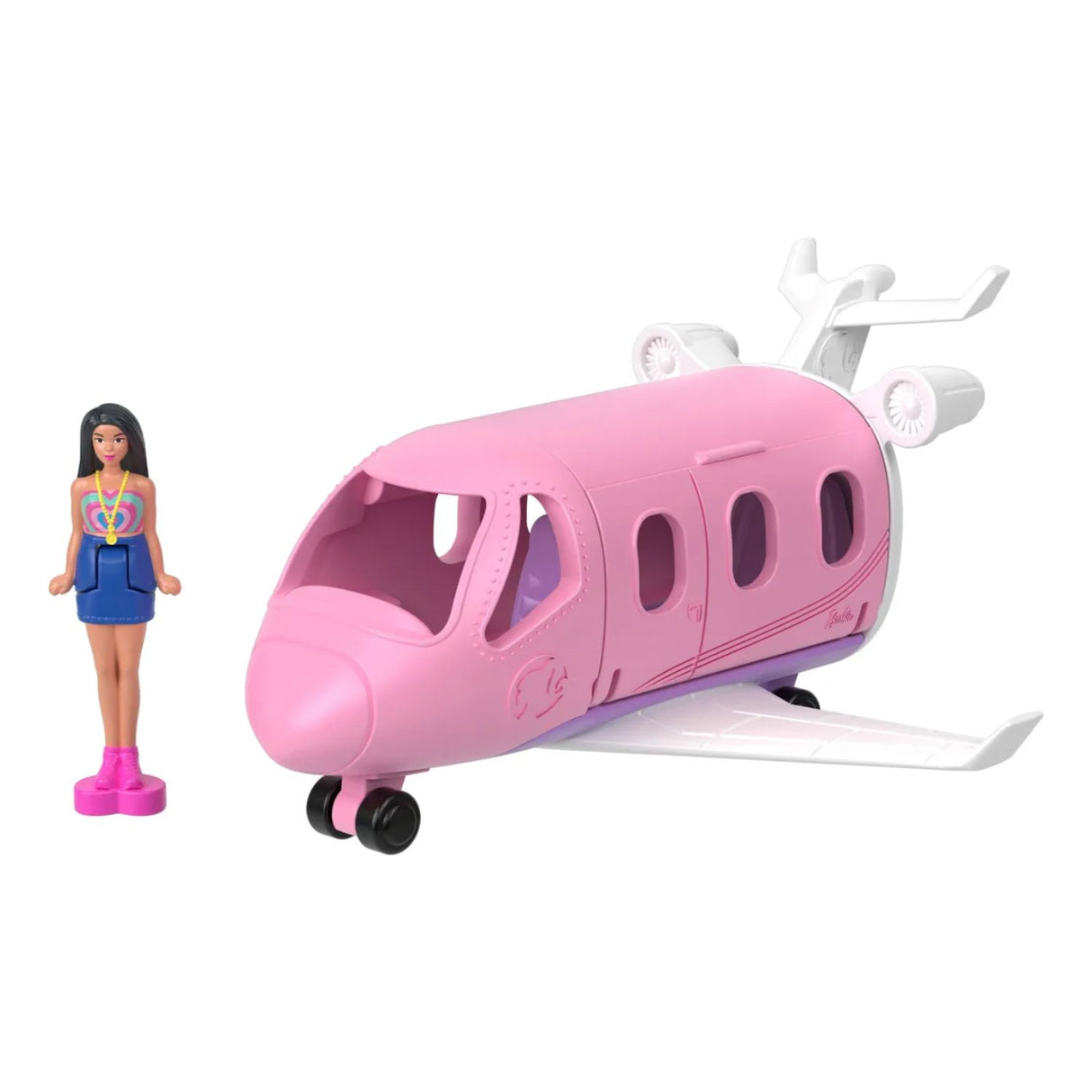 Barbie Vehiculo Avion Muñeca Sorpresa Barbieland Mattel