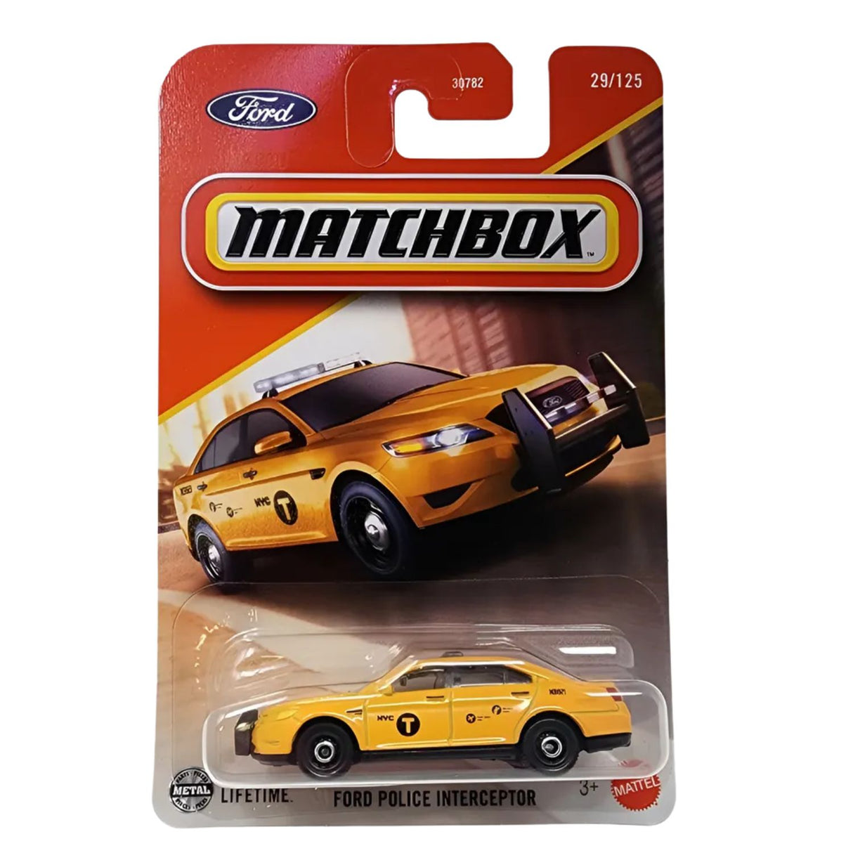 Auto Basico Ford Police Interceptor Matchbox Mattel Juguete