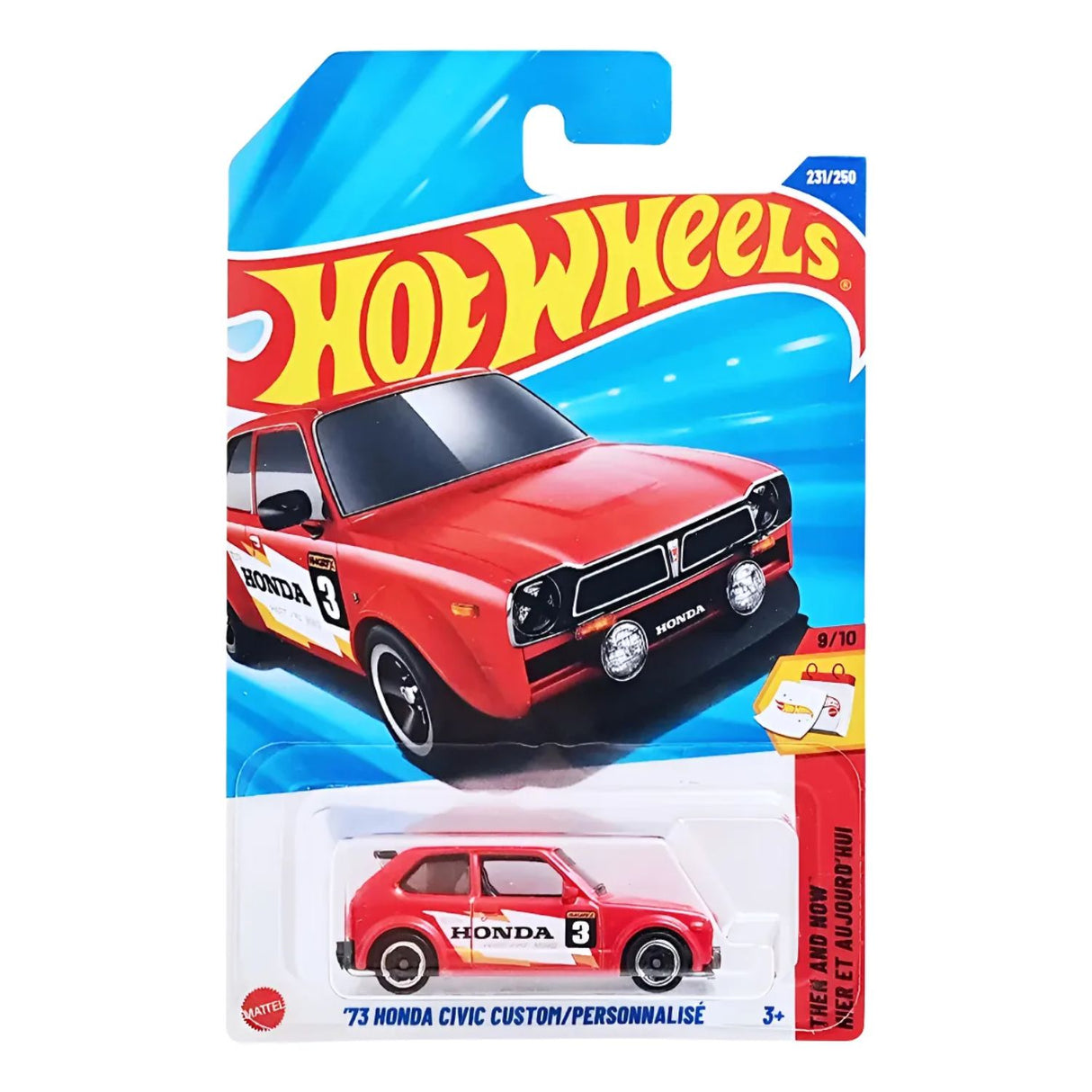 Auto Hot Wheels Regular 73 Honda Civic Custom Mattel 231/250 | Disparo.cl