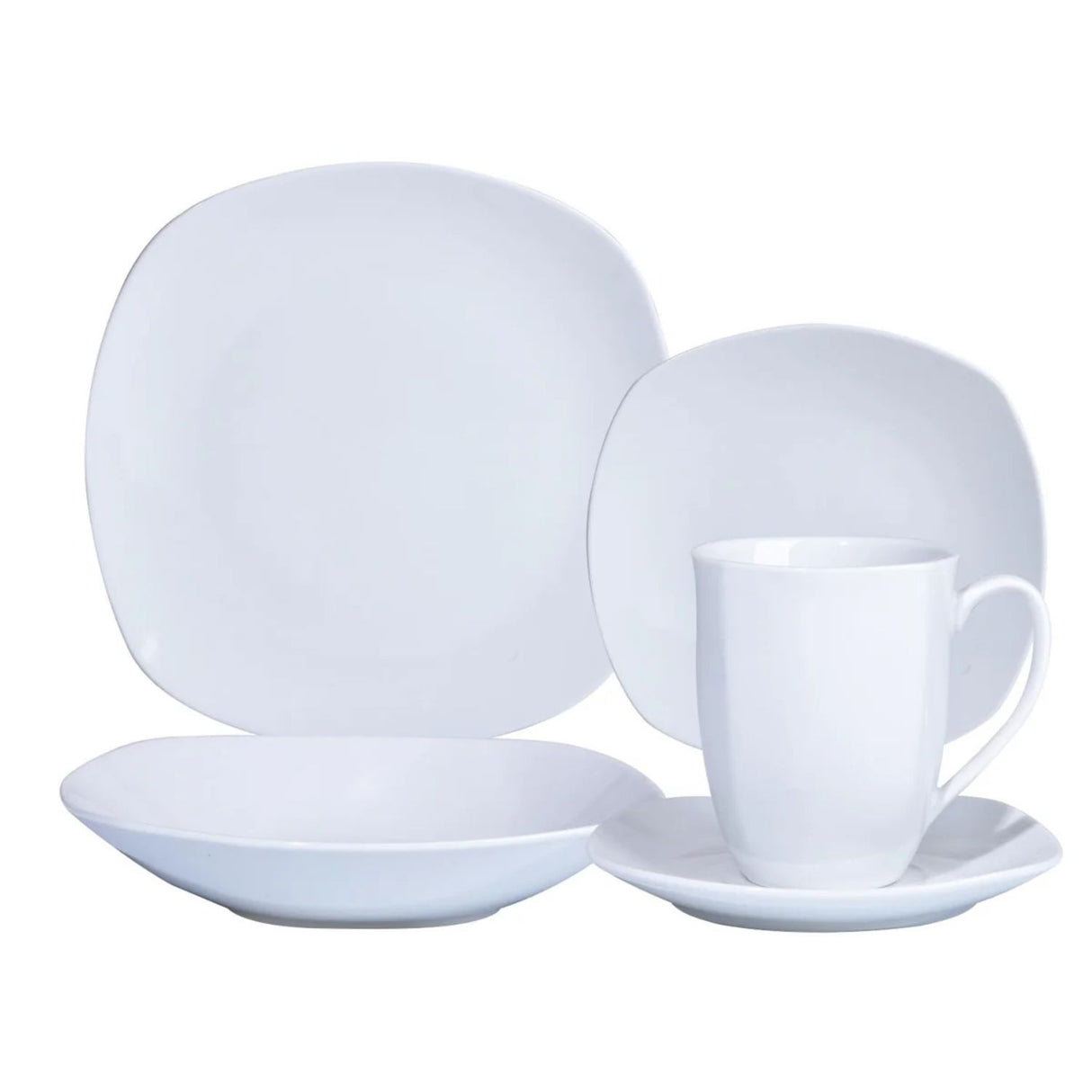 Juego De Vajilla 30 Piezas Porcelana Blanco