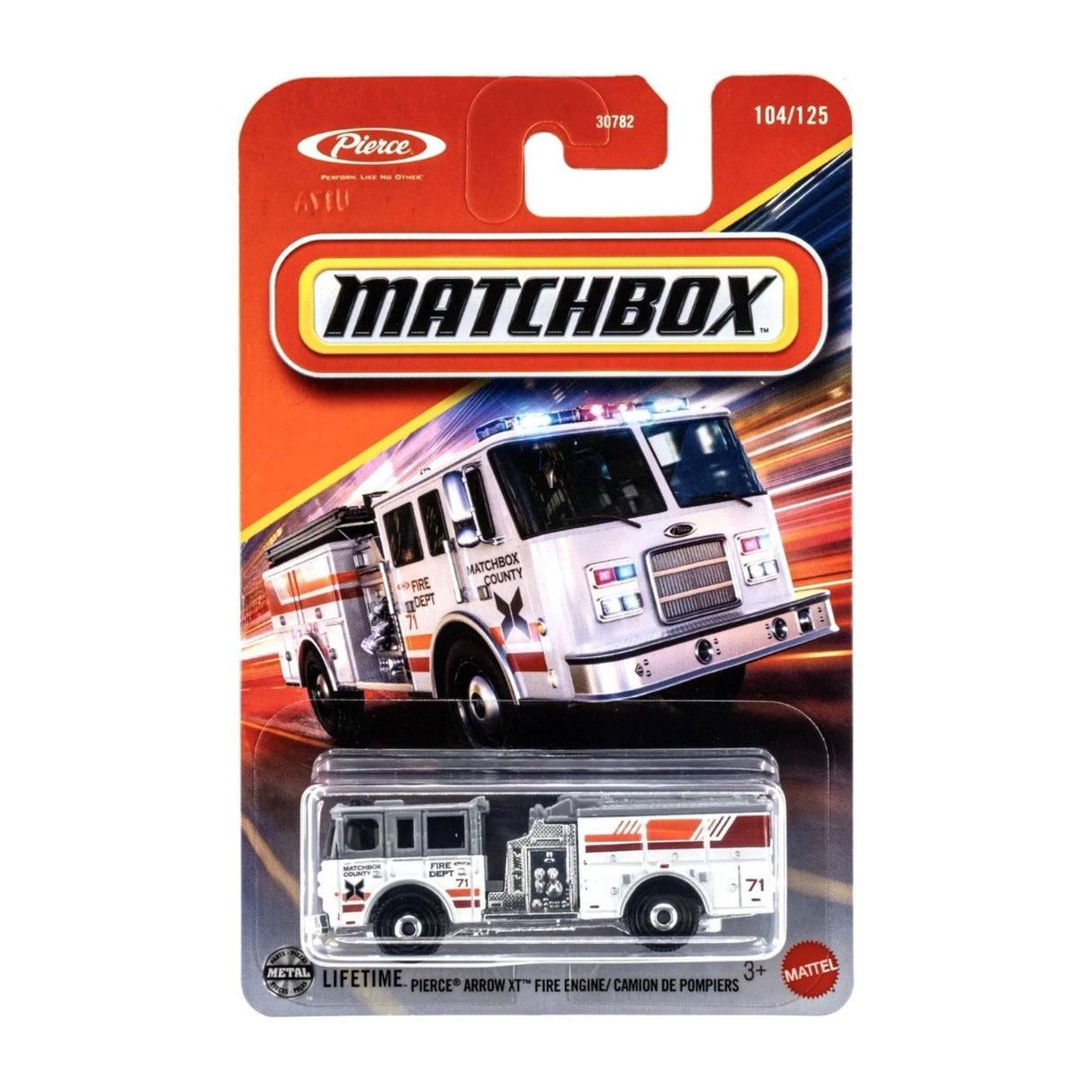 Auto Basico Camion De Bomberos Matchbox Mattel Juguete