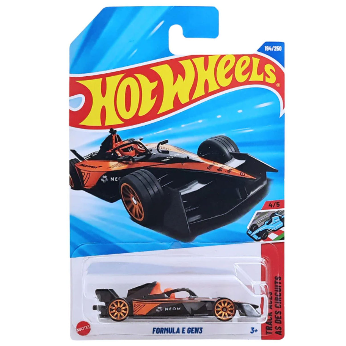 Auto Hot Wheels Formula E Gen3 Juguete Mattel 194/250