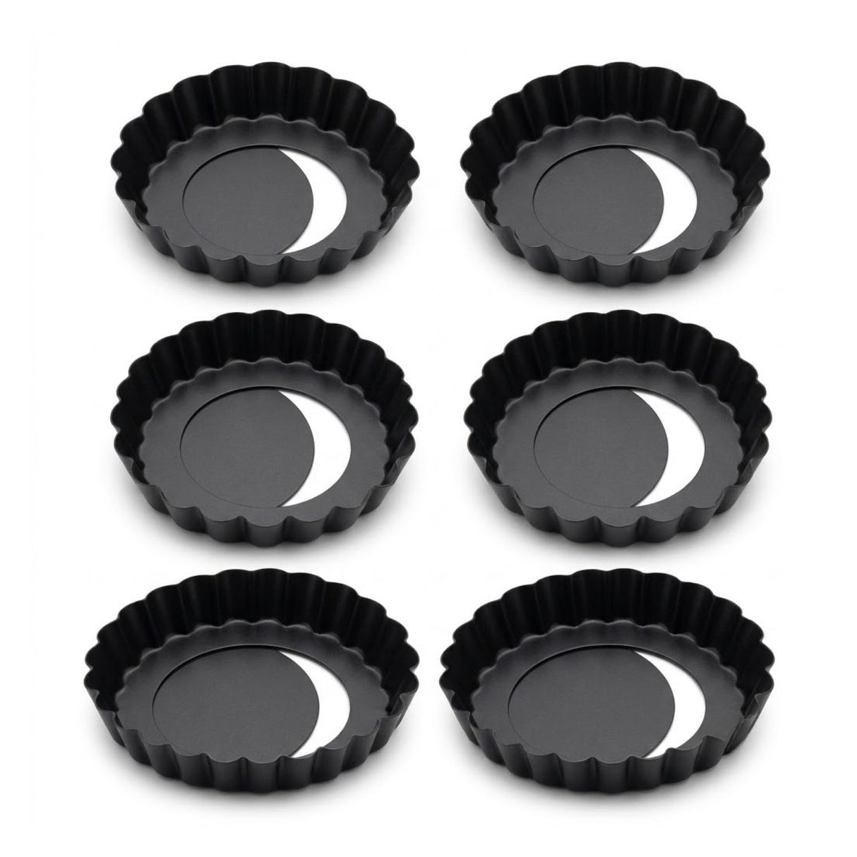 Pack 6 Bandeja Molde Tartaleta 105mm Cocina Quiche