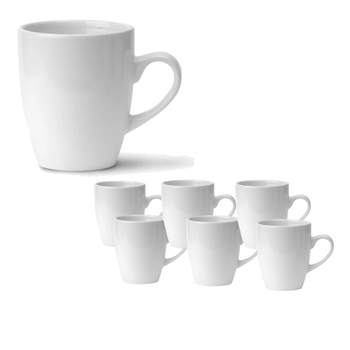 Set 48 Tazas Mug De Ceramica Blanco Bullet 325mL Hallen