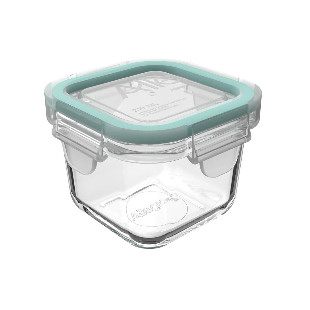 Contenedor Hermetico Allegra Vidrio 210mL Cuadrado Cocina