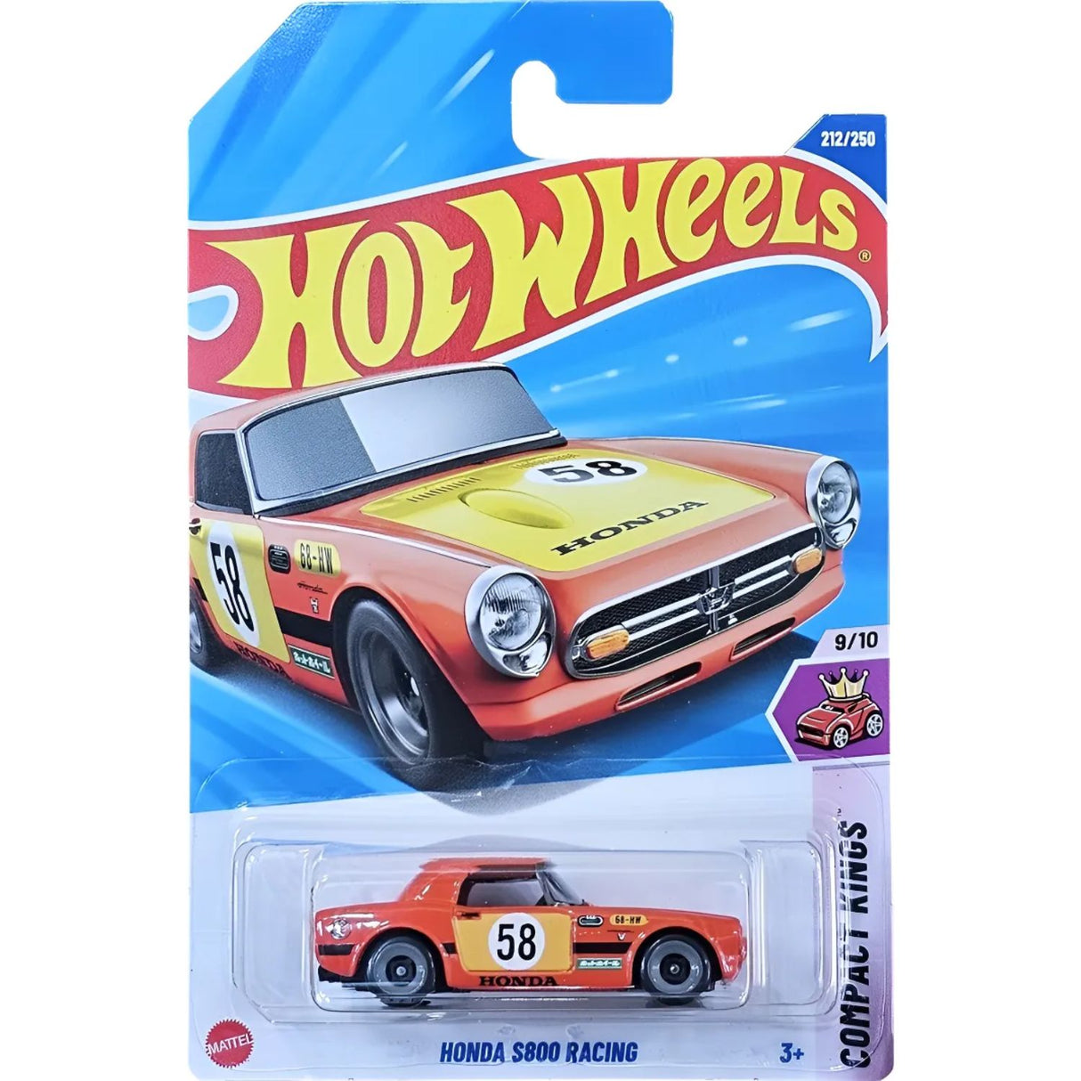Auto Hot Wheels Honda S800 Racing Juguete Mattel 212/250