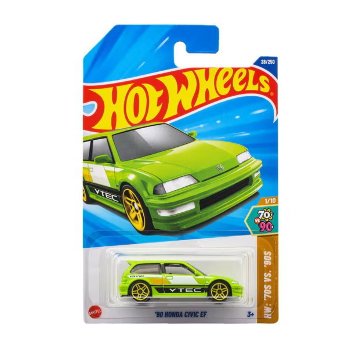 Auto Hot Wheels Regular 90 Honda Civic EF Mattel 28/250