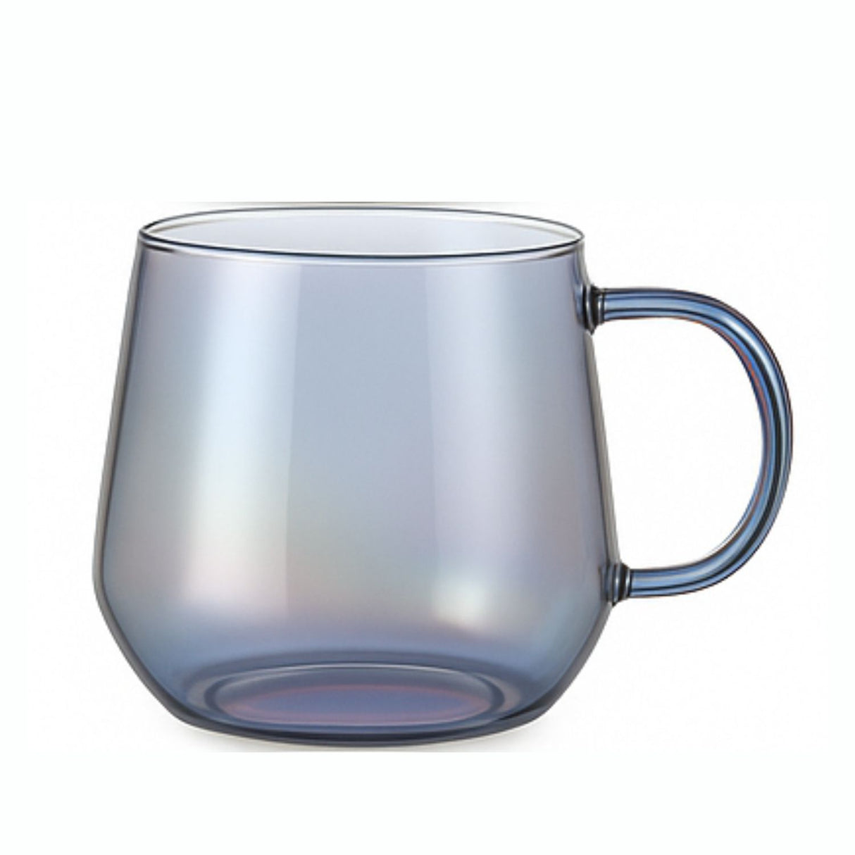 Set 6 Tazas Vidrio Iridiscente 240mL Diseño Elegante