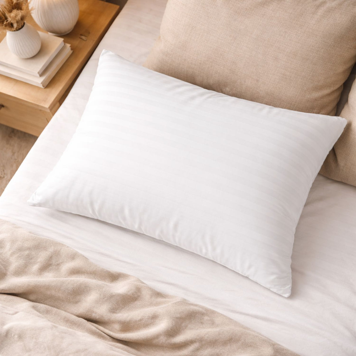 Almohada Estandar Blanca Martiné 50x90cm Poliester | Disparo.cl