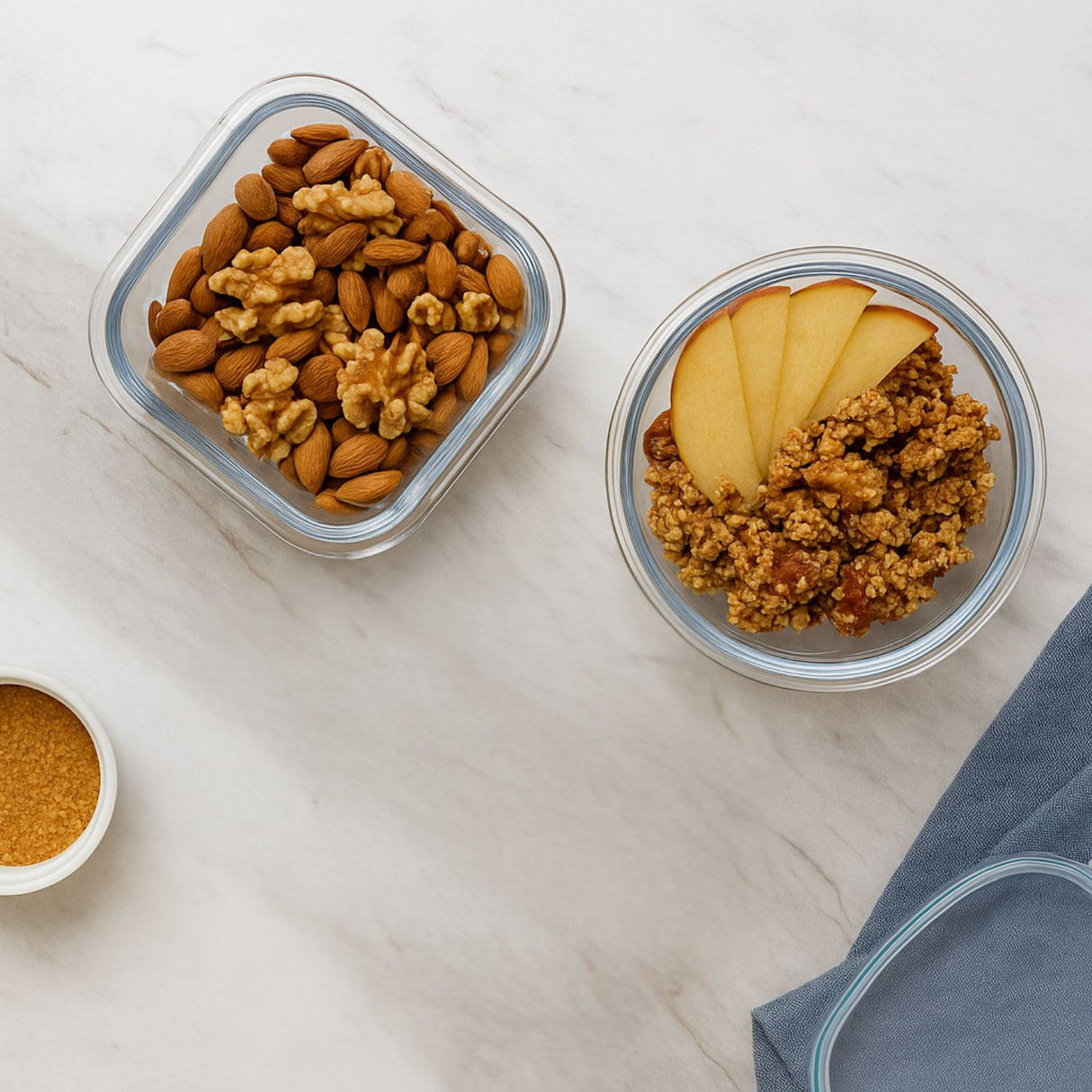 Set 3 Contenedores Hermeticos Allegra Recipiente De Vidrio