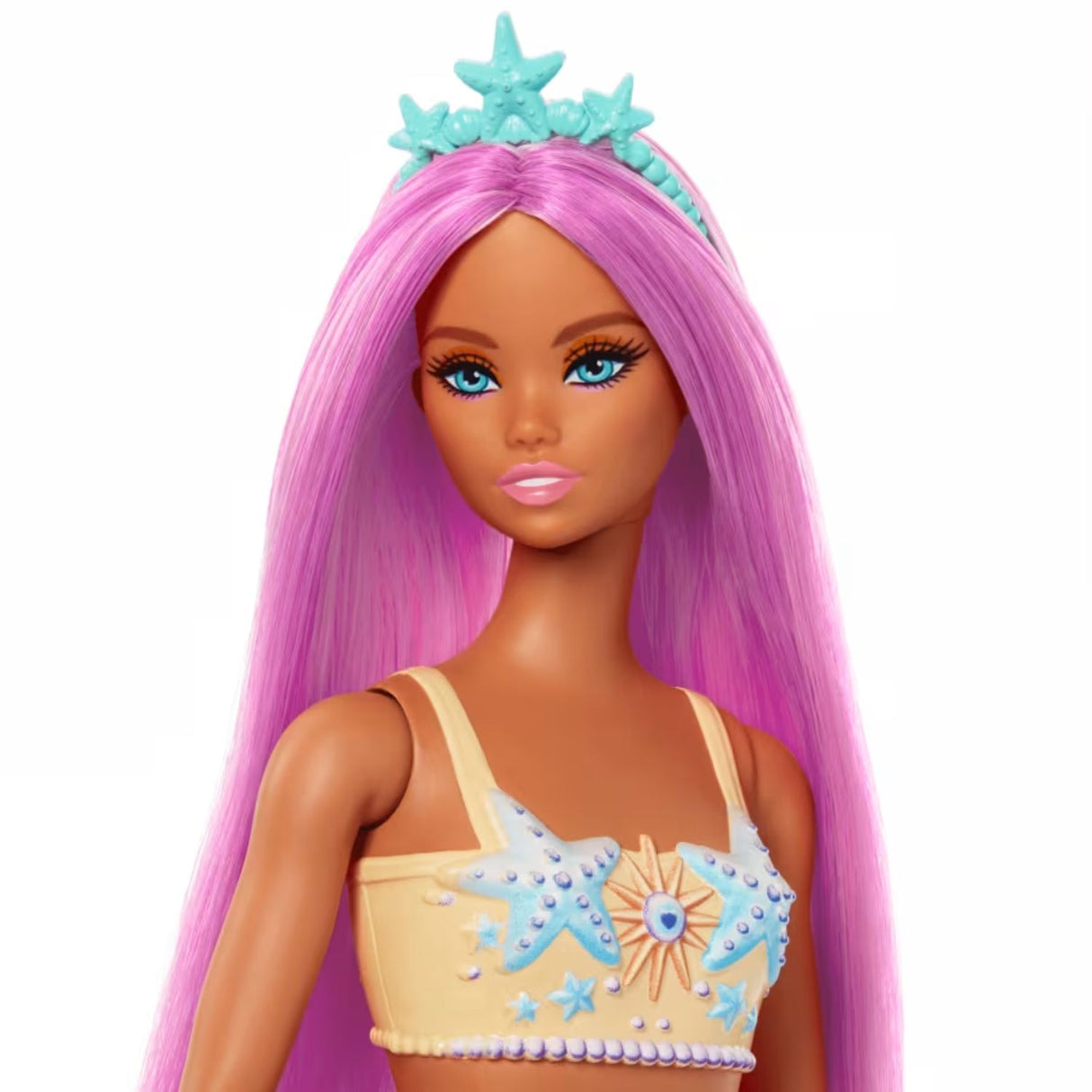Barbie Fantasía Muñeca Sirena Mattel Cabello Rosado Juguete