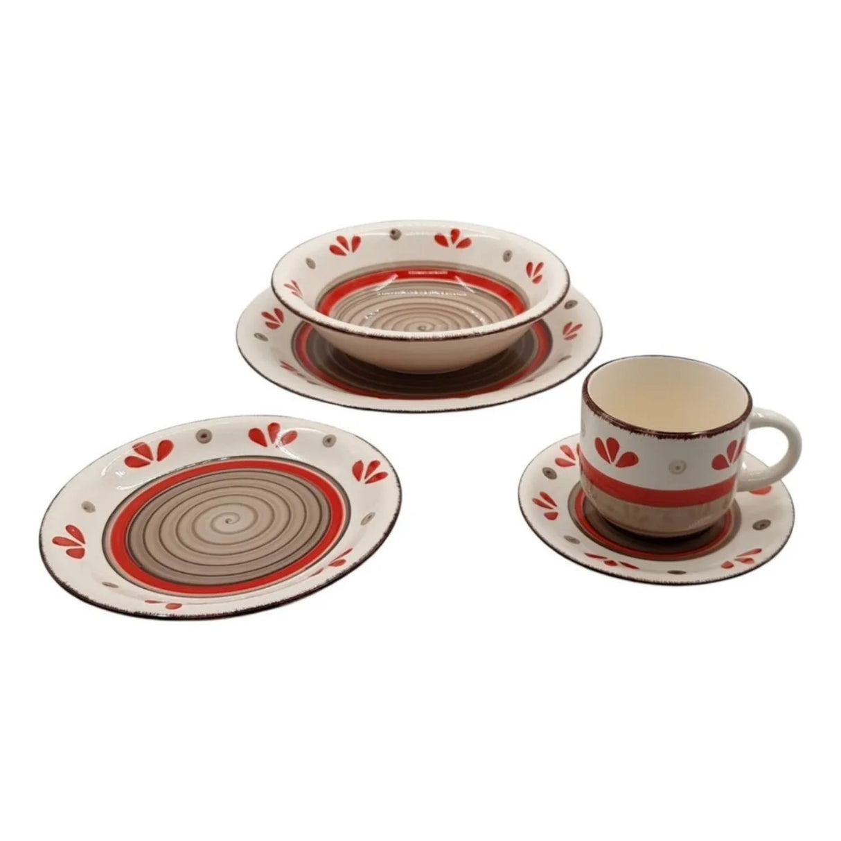 Juego De Loza Porcelana Vajilla 30 Piezas Hallen Emily