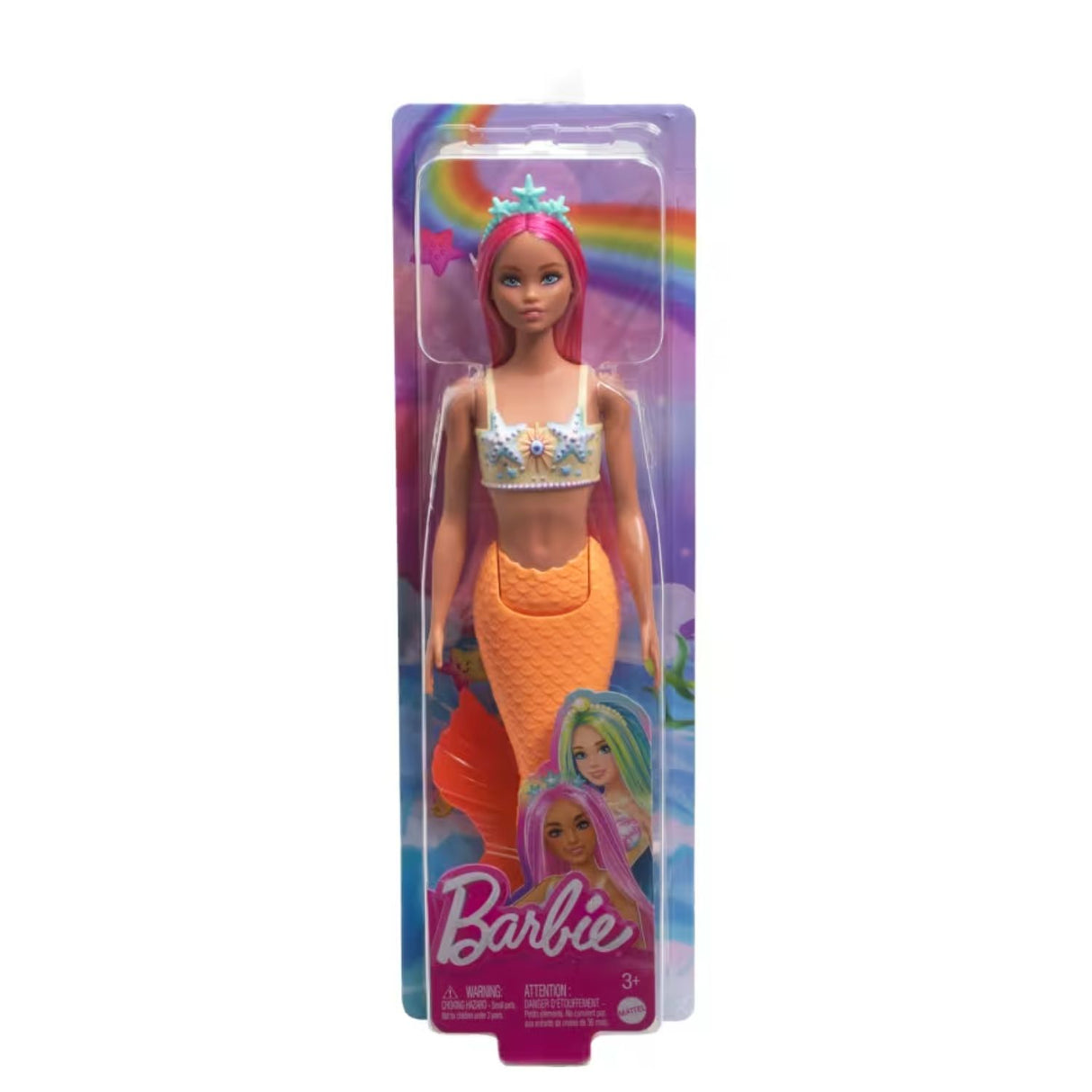 Barbie Fantasía Muñeca Sirena Mattel Cabello Rosado Juguete