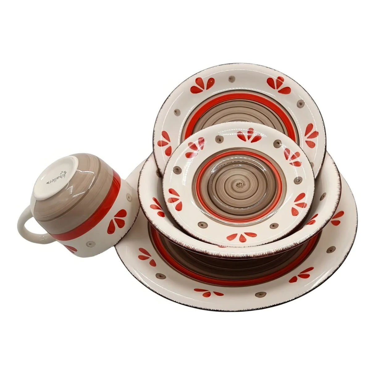 Juego De Loza Porcelana Vajilla 30 Piezas Hallen Emily