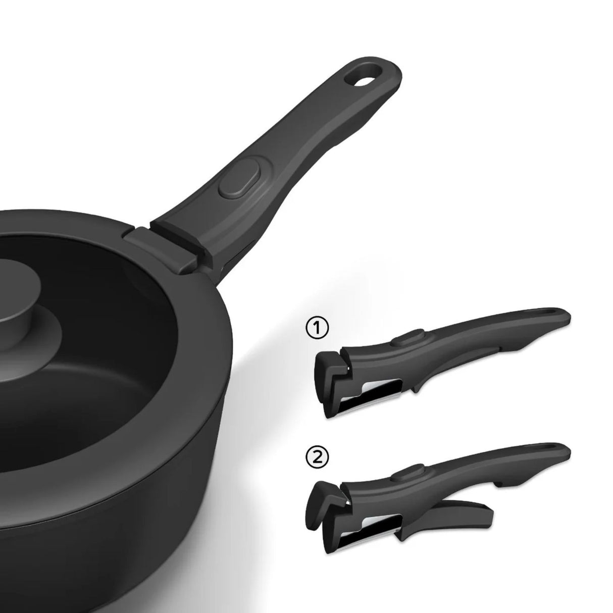 Batería de Cocina 11 Piezas Aluminio Forjado Snap-On Black | Disparo.cl