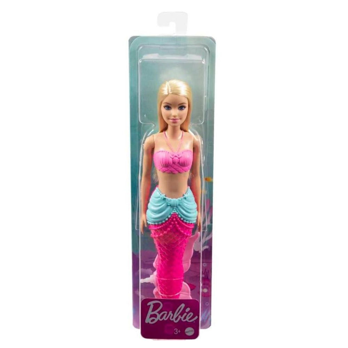 Barbie Muñeca Sirena Rubia Fantasia De Plastico Mattel