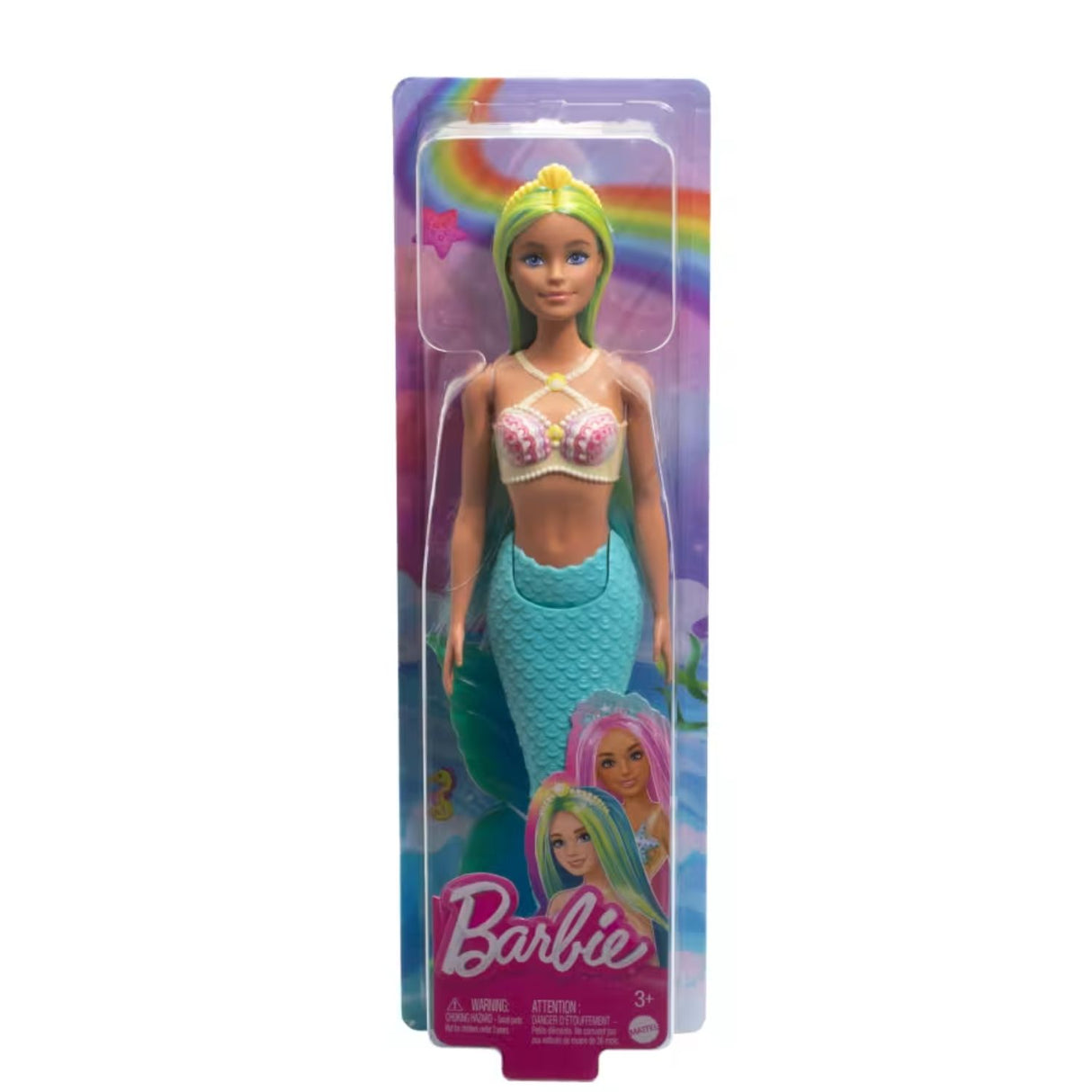 Barbie Fantasía Muñeca Sirena Mattel Cabello Azul Y Verde