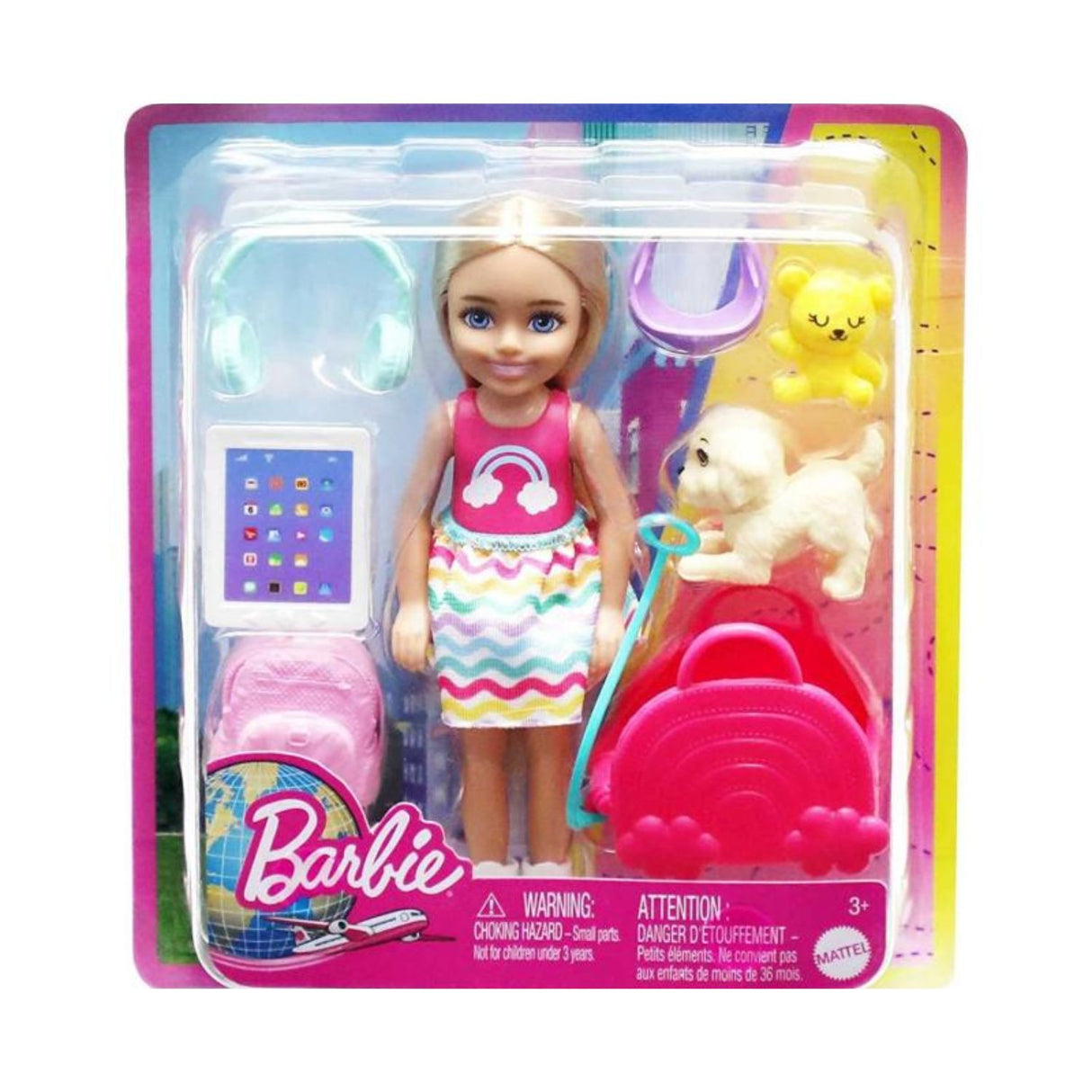 Barbie Muñeca Chelsea Viajera Juguete Mattel De Plastico