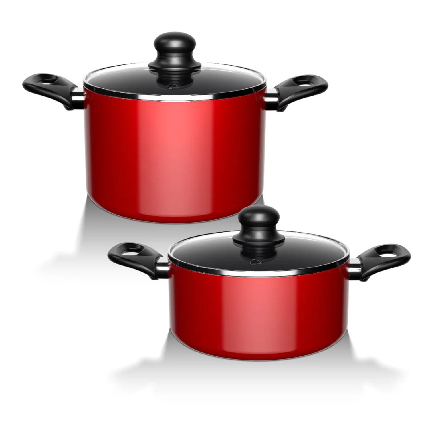 Batería de Cocina 15Pzas Aluminio Antiadherente Rojo Wolf