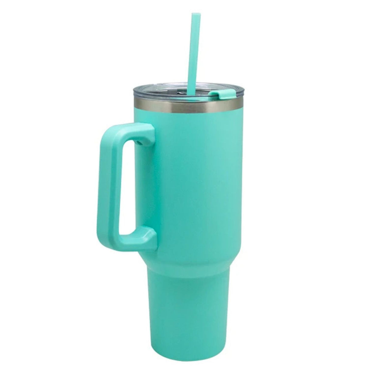 Vaso Mug Térmico Keep 1.1L Metálico Turquesa Con Bombilla