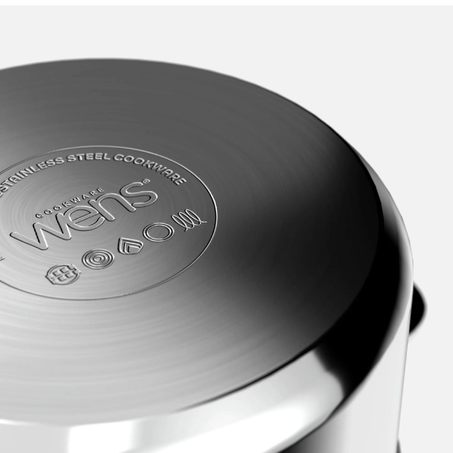 Cacerola Alta Acero Inoxidable 24Cm Cocina Con Tapa Wens