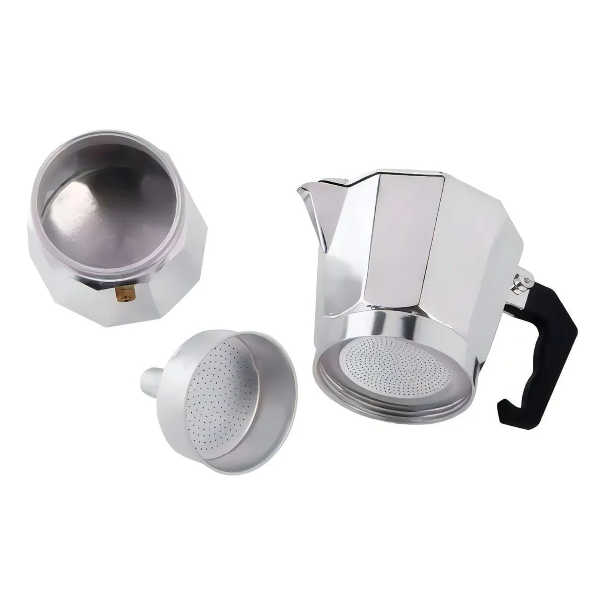 Cafetera Italiana Aluminio 3 Tazas 200mL Clásica 15cm
