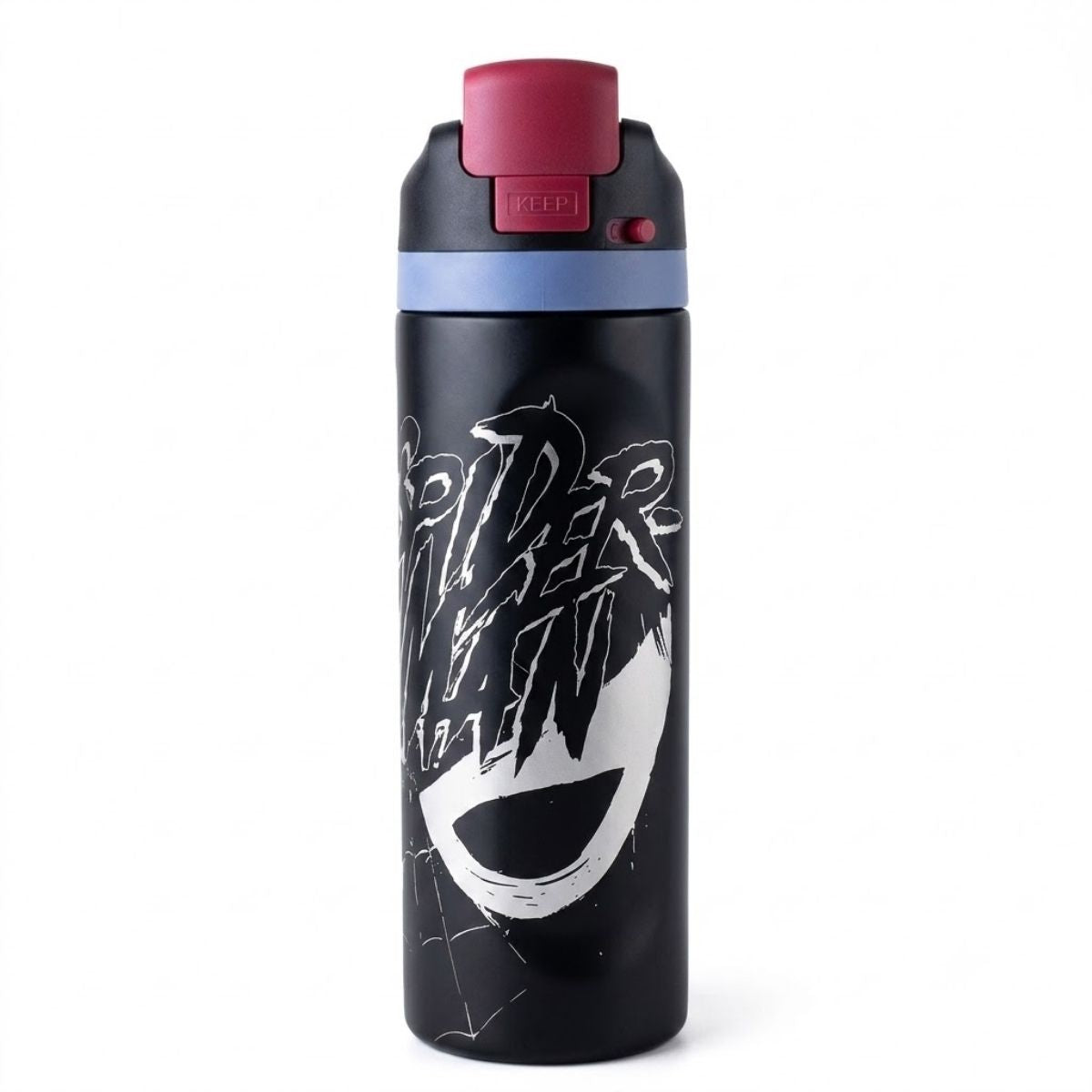 Botella Insulada Flask Spiderman Acero Inoxidable 720ml fondo blanco