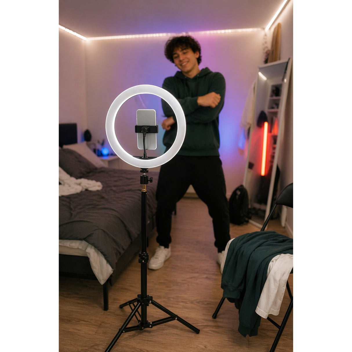Aro De Luz 26cm Fotografia Iluminacion con Tripode 180cm | Disparo.cl