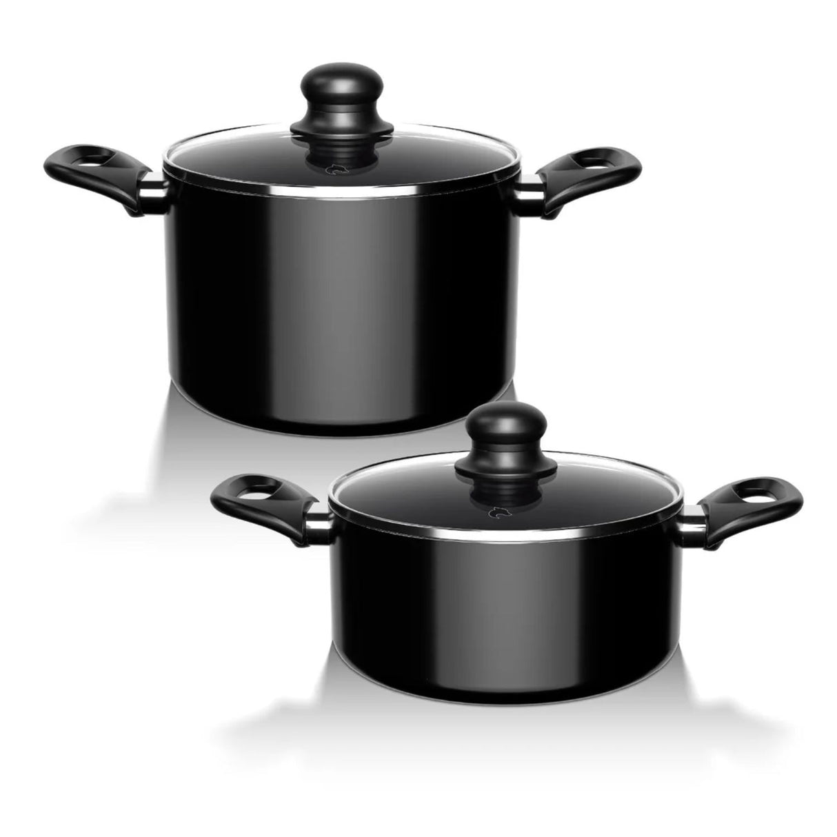 Batería de Cocina 15Pzas Aluminio Antiadherente Negro Wolf