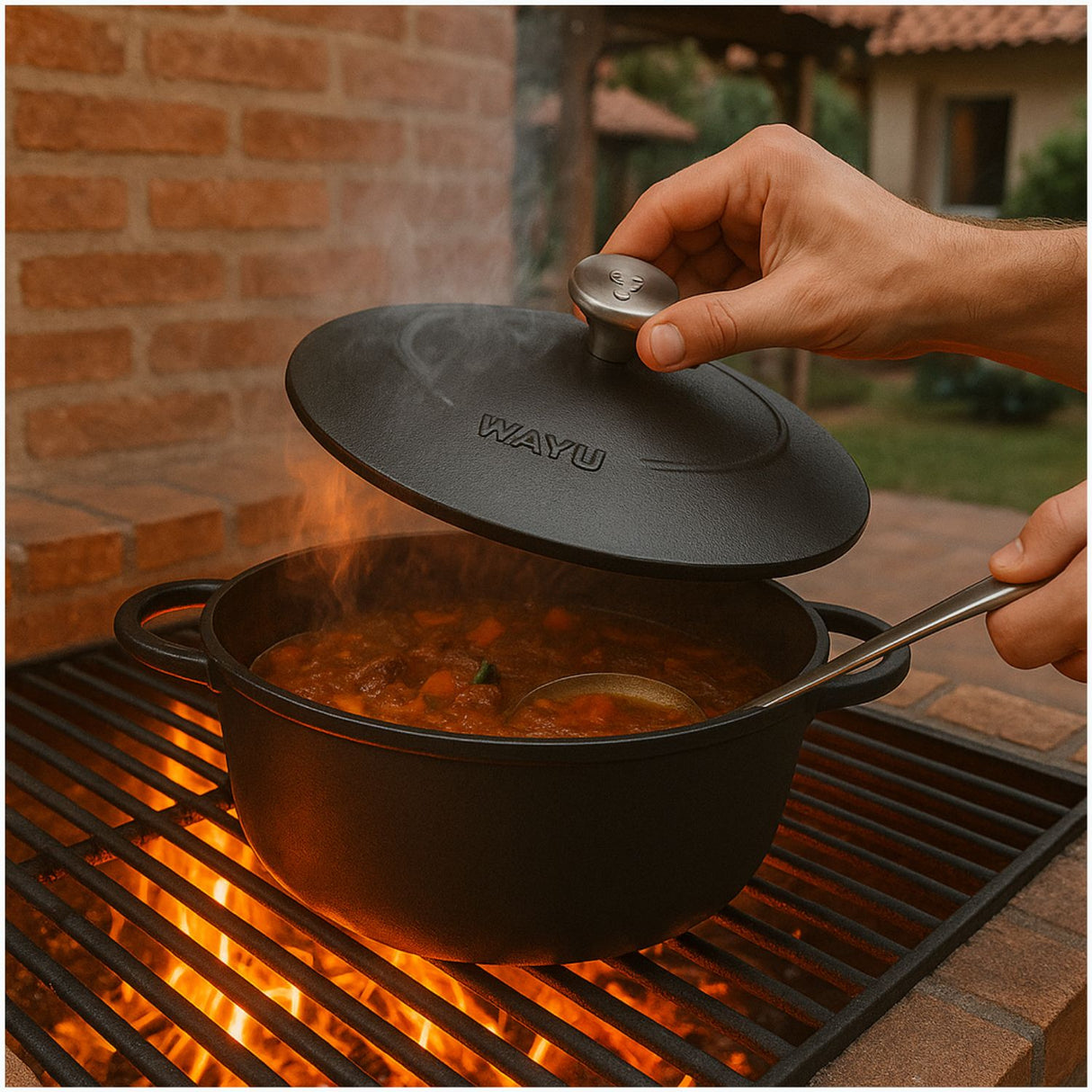 Olla De Hierro Fundido Enamel Iron Cast Wayu 28 Cm Cacerola