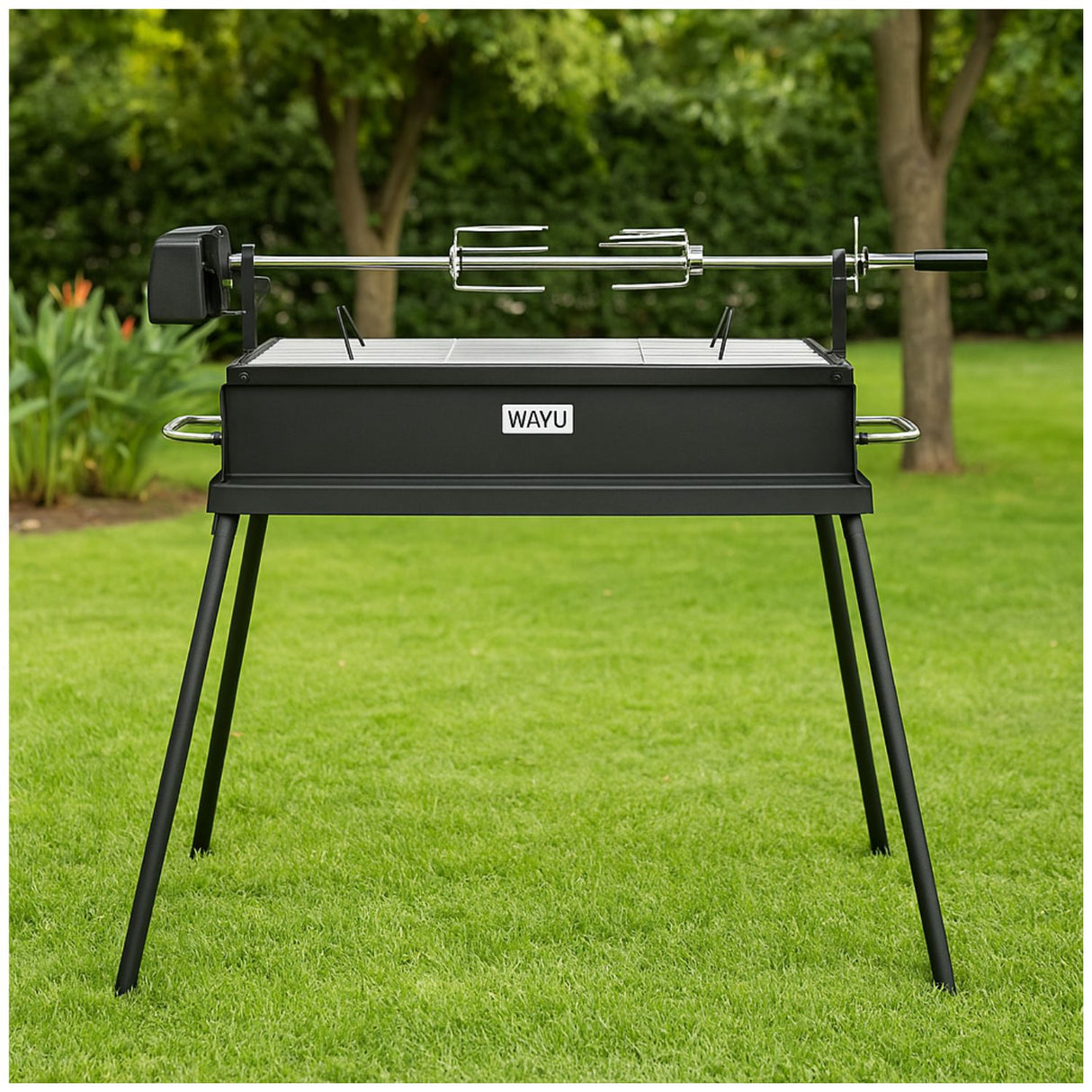 Parrilla Carbon Wayu Altura Ajustable Spiedo Alta Calidad