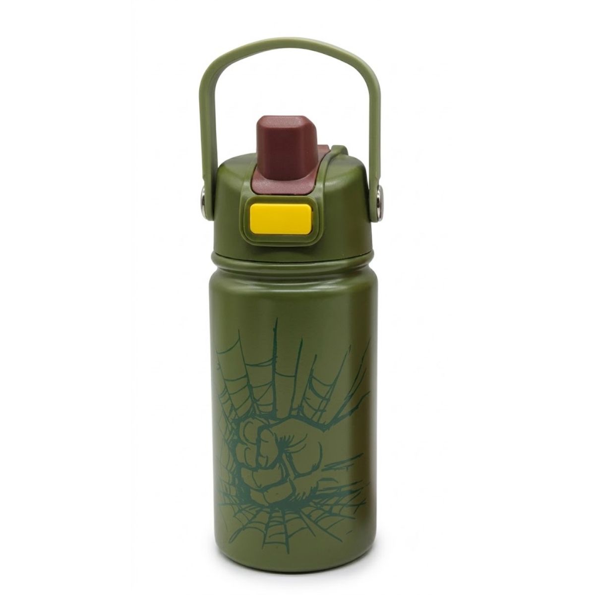 Botella Vacuum Hulk Acero Inoxidable 414ml Libre de BPA fondo blanco