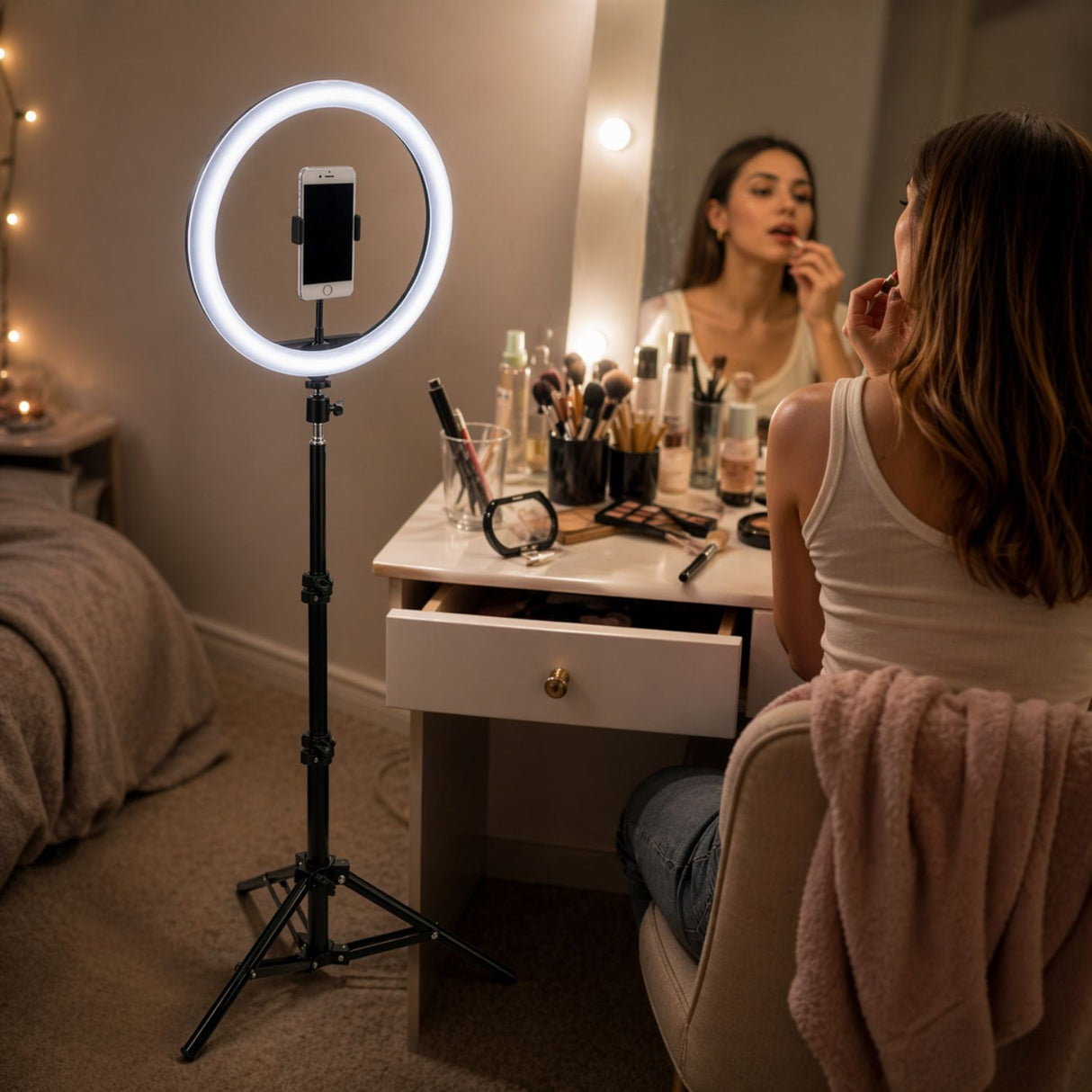Aro De Luz 26cm Fotografia Iluminacion con Tripode 180cm | Disparo.cl