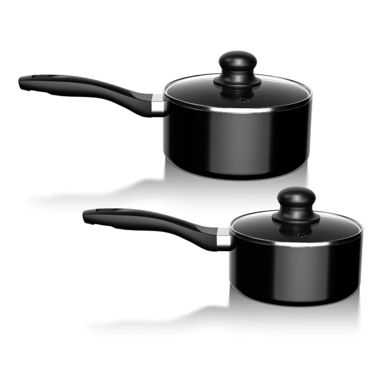 Batería de Cocina 15Pzas Aluminio Antiadherente Negro Wolf