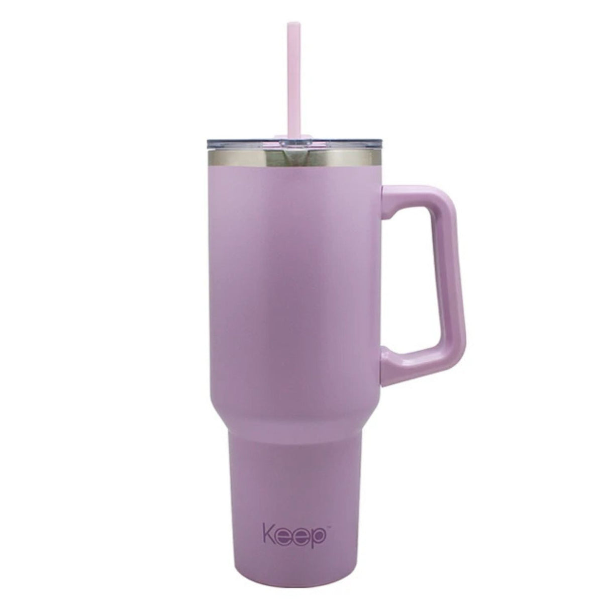 Vaso Mug Térmico Keep 1.1L Metálico Lila Con Bombilla