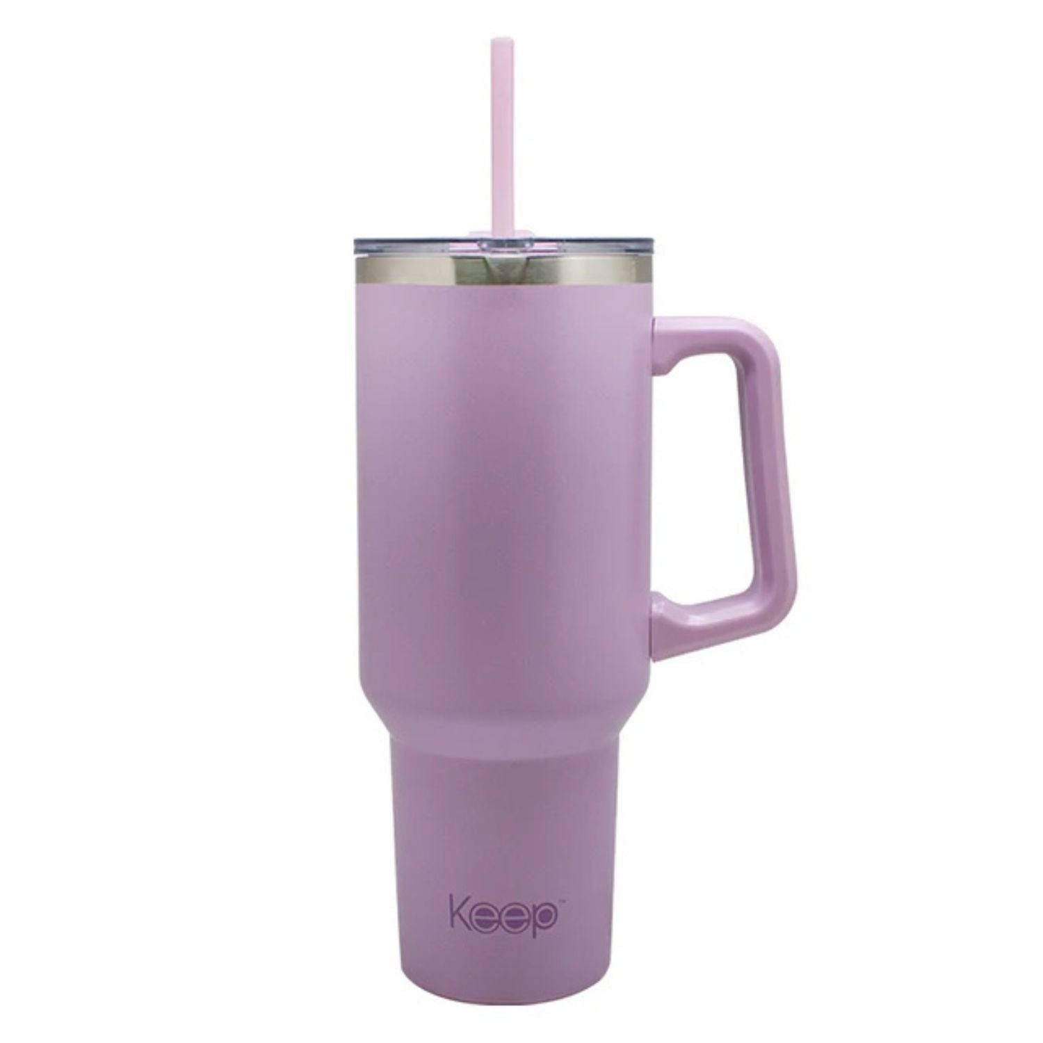 Vaso Mug Térmico Keep 1.1L Metálico Lila Con Bombilla