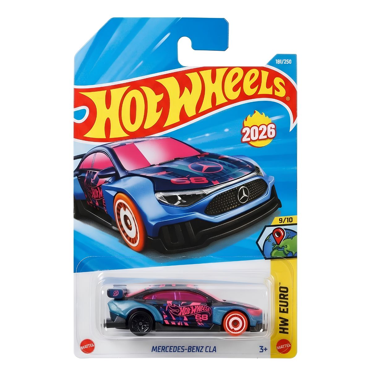 Hot Wheels Auto Mercedes-Benz CLA 181/250 HW Euro Azul y Negro