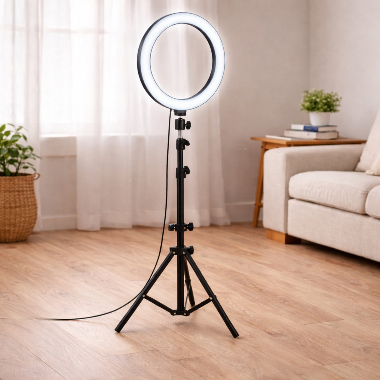 Aro de Luz LED 26 cm con Trípode 3 Modos de Iluminación