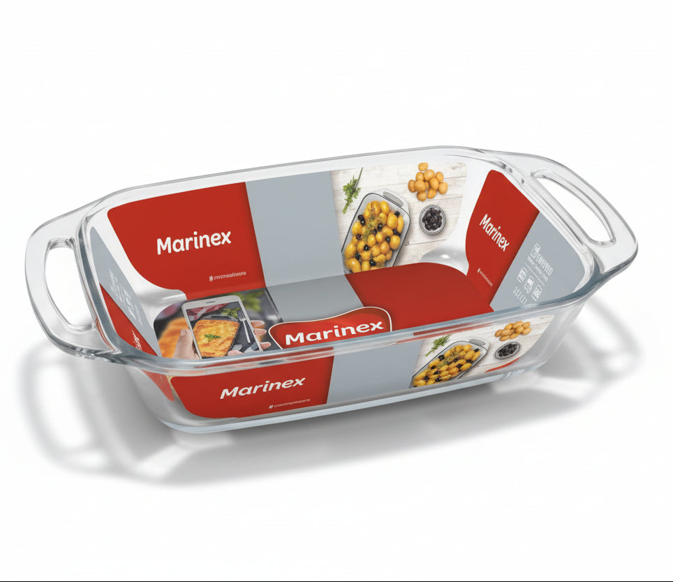 Asadera Rectangular de Vidrio 3.5 L Seletta Marinex