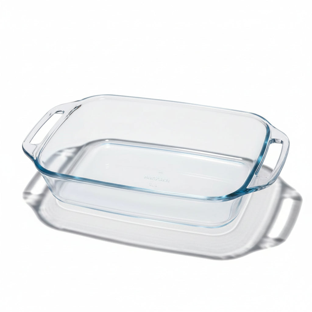 Asadera Rectangular de Vidrio 3.5 L Seletta Marinex fondo blanco