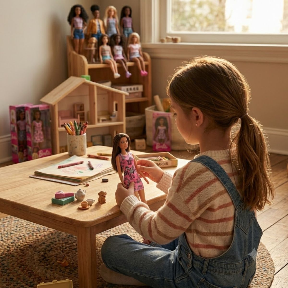 Barbie Muñeca Vestido Sorpresa Pelo Castaño Mattel lifestyle | Disparo.cl