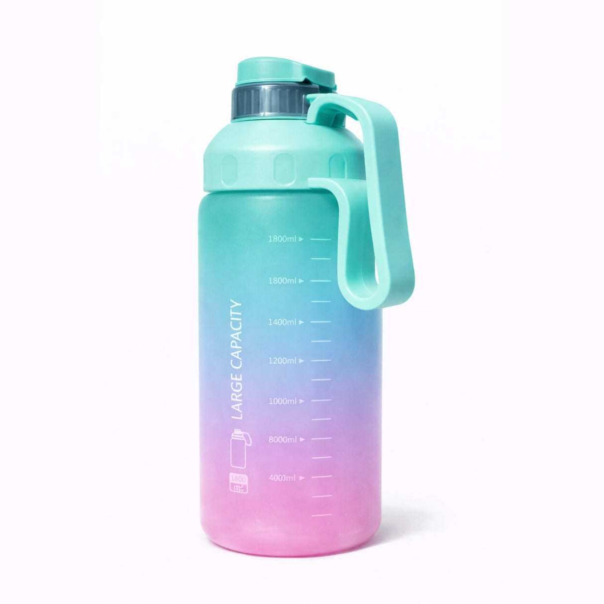 Botella Deportiva Degradé Aqua Lila 1800 mL con Asa