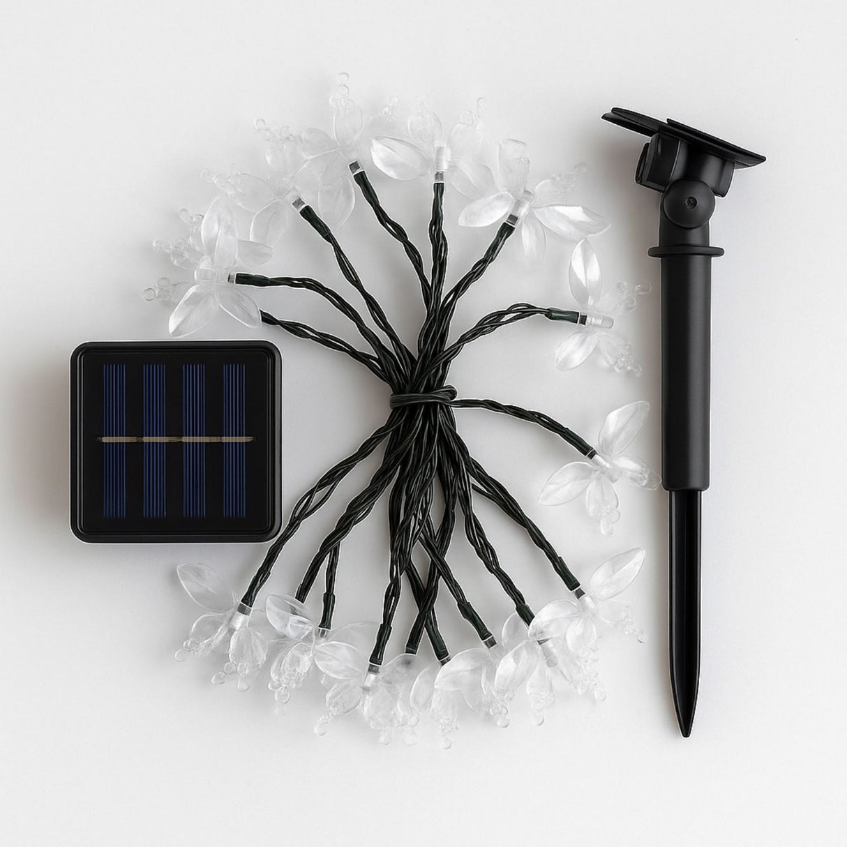 Set 3 Luces Navidad Led Mariposa Solar RGB Decoracion Hogar. Ilumina tu espacio con estilo y ahorra energía. ¡Compra ahora y transforma tu hogar!-3